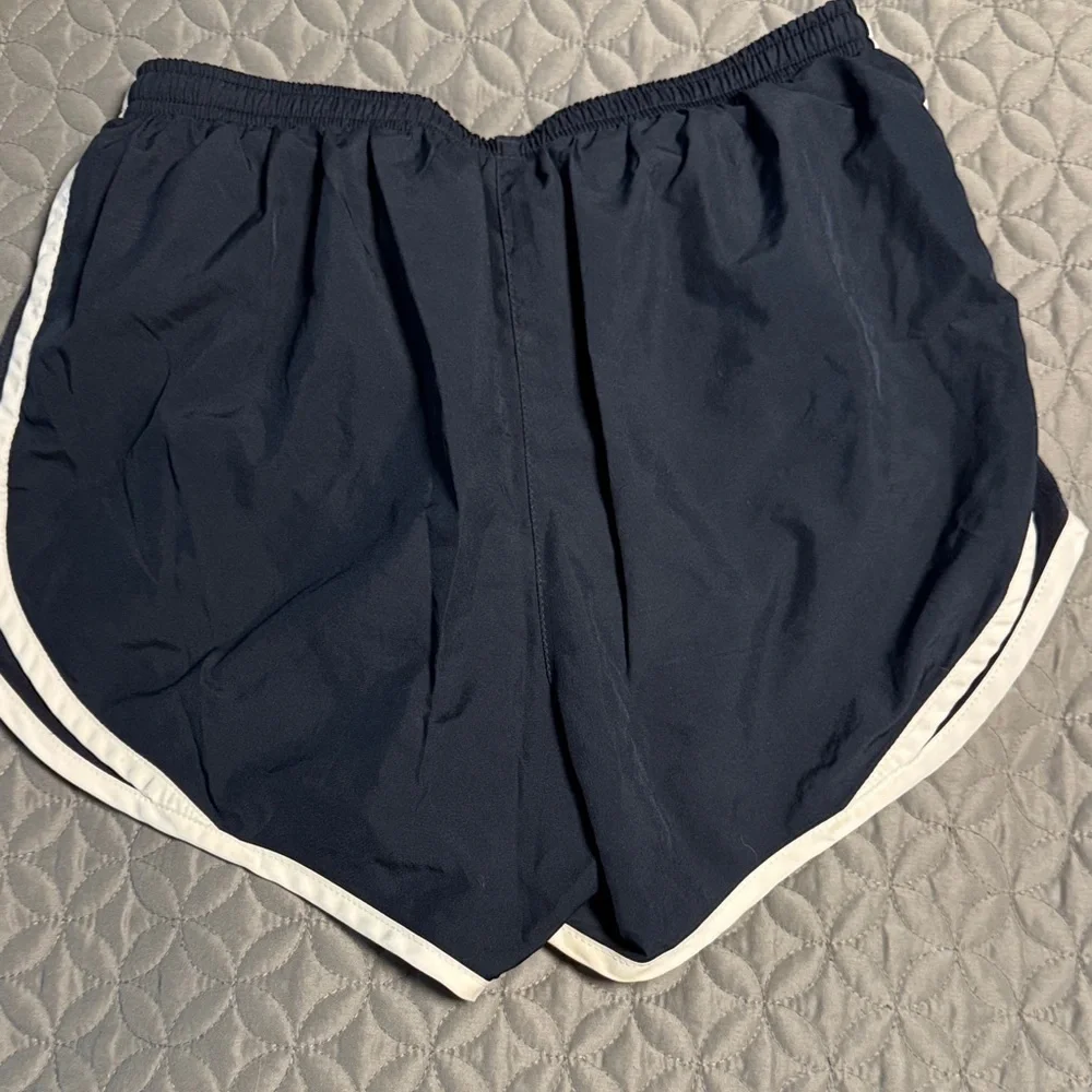 Nike Women's Dark Blue Athletic Shorts with Light Trim